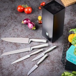 Rösle Basic Line Bıçak Seti Bambu Fırçalı Stant 6 Parça 13755 - 3