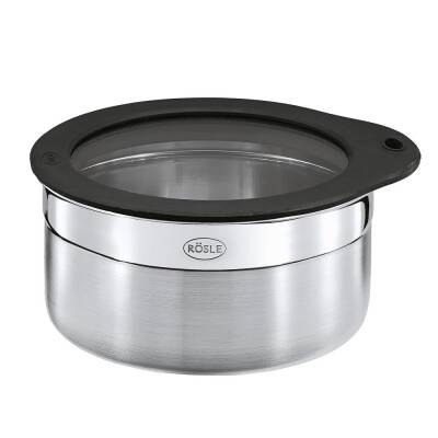 Rösle Silikon ve Cam Kapaklı Saklama Kabı Paslanmaz Çelik 0,7 Lt 16556 - 1